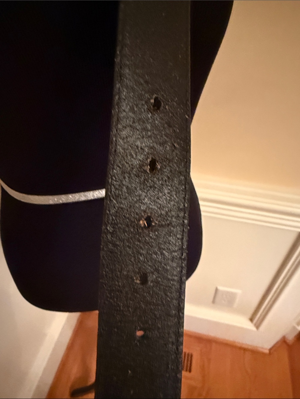 Tony Lama Black Leather Belt with Silver Western Buckle Sz 42 - Picture 12 of 12